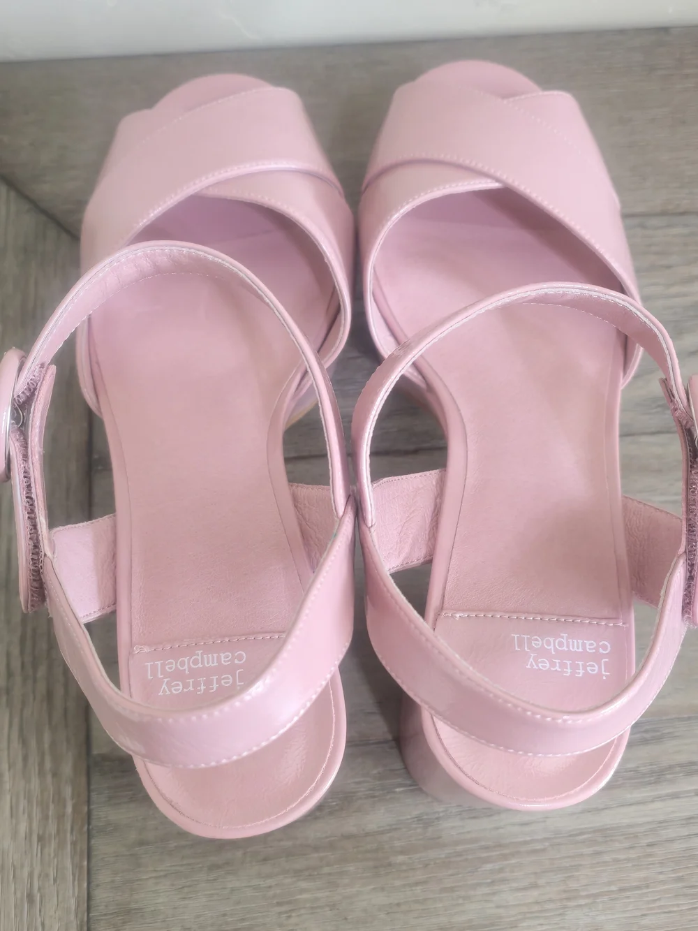 Jeffrey Campbell Platz Pink Blush Patent Leather Platform Heels Size 10 Feminine